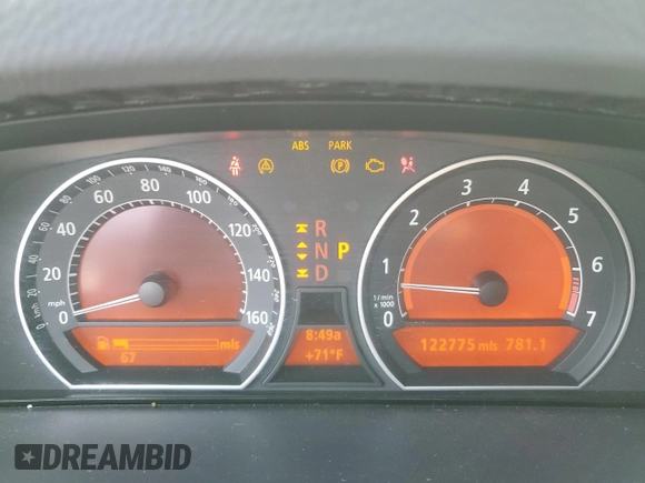 2003 BMW 7 Series 745Li with VIN WBAGN63433DR16621, listed as a Copart auction lot 53886355 with 122,775 mi miles and Non repairable. Bid and sale history available at DreamBid. Image 9.