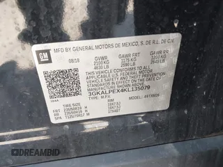 2019 GMC Terrain SLT with VIN 3GKALPEX4KL135079, listed as a IAAI auction lot 42068081 with 123,153 mi miles. Bid and sale history available at carsss.com. Image 9.