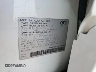 2021 Audi Q3 S line Premium with VIN WA1DECF32M1040693, listed as a Copart auction lot 53124635 with 11,191 mi miles and Salvage Title. Bid and sale history available at DreamBid. Image 12.