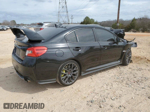 2019 Subaru WRX STI with VIN JF1VA2R69K9807241, listed as a Copart auction lot 47674445 with 0 mi miles and Salvage Title. Bid and sale history available at carsss.com. Image 3.