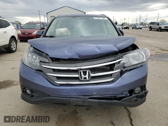 2012 Honda CR-V EX-L with VIN JHLRM4H70CC005483, listed as a Copart auction lot 51521135 with 47,212 mi miles and Salvage Title. Bid and sale history available at carsss.com. Image 5.