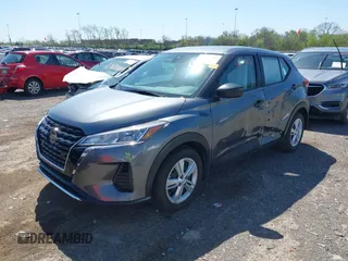 2021 Nissan Kicks S with VIN 3N1CP5BV3ML504763, listed as a IAAI auction lot 42037651 with 36,247 mi miles and . Bid and sale history available at carsss.com. Image 2.