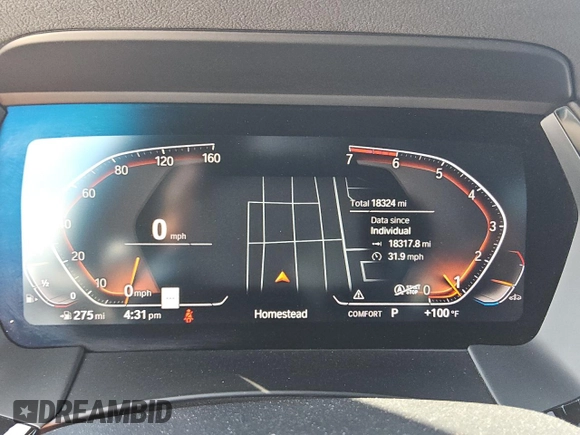 2025 BMW Z4 sDrive30i z VIN WBAHF3C08SWY40779, wystawiony jako Copart lot #56997015 z przebiegiem 18 324 mil mil oraz Tytuł czysty. Historia ofert i sprzedaży dostępna na DreamBid. Obrazek 9.
