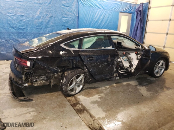 2018 Audi A5 Sportback Prestige with VIN WAUFNDF54JA045280, listed as a Copart auction lot 45797725 with 0 mi miles and Salvage Title. Bid and sale history available at carsss.com. Image 3.