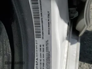 2017 Maserati Ghibli z VIN ZAM57XSAXH1248791, wystawiony jako Copart lot #55975084 z przebiegiem 80 926 mil mil oraz Czysty tytuł • Clean title. Historia ofert i sprzedaży dostępna na DreamBid. Obrazek 12.