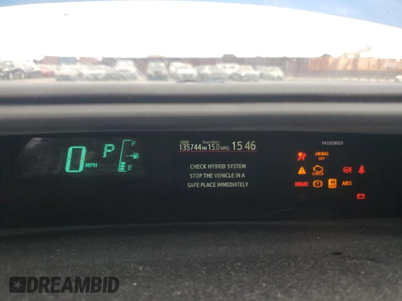 2013 Toyota Prius One with VIN JTDKDTB36D1548395, listed as a Copart auction lot 54456315 with 135,744 mi miles and Salvage Title. Bid and sale history available at carsss.com. Image 9.
