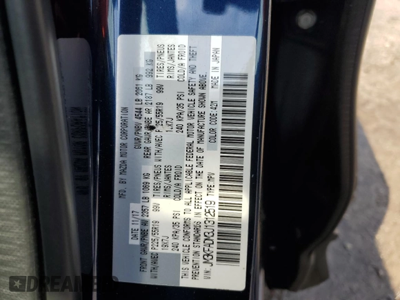 2018 Mazda CX-5 Grand Touring with VIN JM3KFADM3J1312519, listed as a Copart auction lot 56276685 with 109,486 mi miles and Clean title. Bid and sale history available at DreamBid. Image 14.
