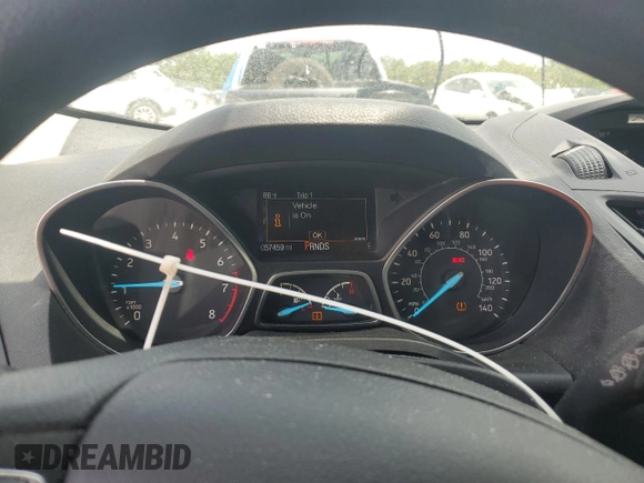 2018 Ford Escape S with VIN 1FMCU0F7XJUA71377, listed as a Copart auction lot 53922215 with 57,459 mi miles and Salvage title. Bid and sale history available at DreamBid. Image 9.