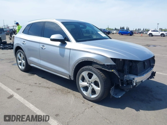 2021 Audi Q5 Premium Plus z VIN WA1BAAFY6M2130653, wystawiony jako IAAI lot #42138199 z przebiegiem 42 127 mil mil oraz . Historia ofert i sprzedaży dostępna na DreamBid. Obrazek 1.