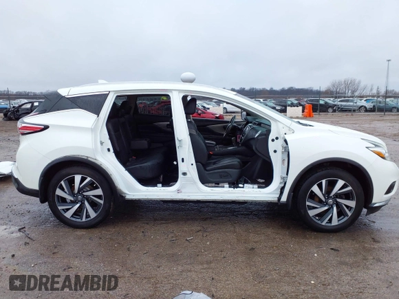 2017 Nissan Murano Platinum z VIN 5N1AZ2MH6HN164756, wystawiony jako IAAI lot #41462574 z przebiegiem 95 401 mil mil oraz . Historia ofert i sprzedaży dostępna na DreamBid. Obrazek 14.