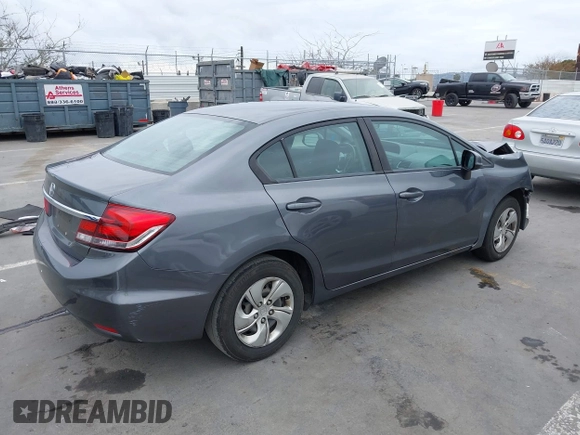 2013 Honda Civic LX with VIN 19XFB2F59DE232287, listed as a IAAI auction lot 42068594 with 132,231 mi miles and . Bid and sale history available at DreamBid. Image 4.