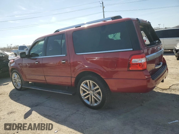 2015 Ford Expedition Max Platinum с VIN 1FMJK1MT7FEF29526, выставлен на аукционе Copart как лот 49591635 с пробегом Не указан миль и Чистый • Clean title. История ставок и продаж доступна на DreamBid. Изображение 2.