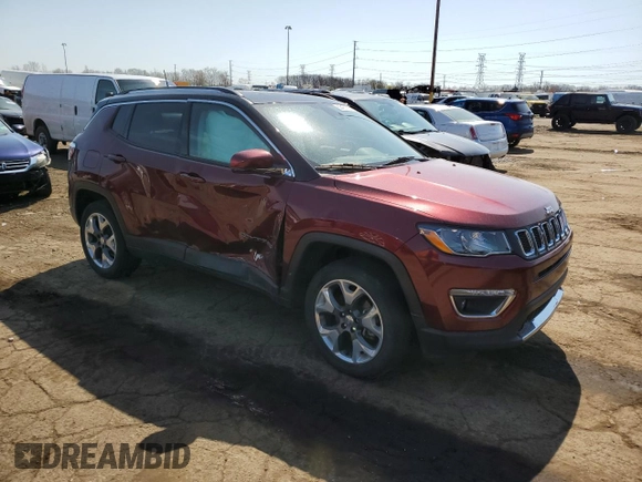 2021 Jeep Compass Limited with VIN 3C4NJDCBXMT550449, listed as a Copart auction lot 53431785 with 43,151 mi miles and Clean title. Bid and sale history available at DreamBid. Image 4.