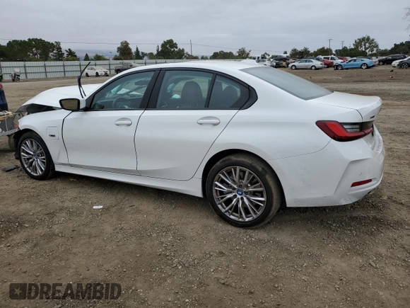 2023 BMW 3 Series 330e xDrive with VIN 3MW39FS07P8D25745, listed as a Copart auction lot 71863424 with 8,304 mi miles and Salvage Title. Bid and sale history available at carsss.com. Image 2.