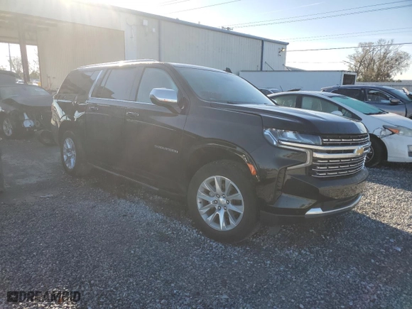 2023 Chevrolet Suburban Premier with VIN 1GNSCFKD4PR192684, listed as a Copart auction lot 45593075 with 47,371 mi miles and Salvage Title. Bid and sale history available at carsss.com. Image 4.