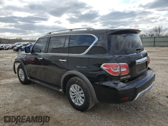 2017 Nissan Armada SV with VIN JN8AY2ND5H9007347, listed as a Copart auction lot 47767925 with 186,540 mi miles and Salvage Title. Bid and sale history available at carsss.com. Image 2.