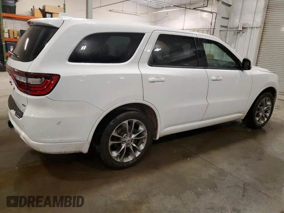 2019 Dodge Durango GT Plus with VIN 1C4RDJDG7KC634237, listed as a Copart auction lot 59366285 with 139,056 mi miles and Salvage title. Bid and sale history available at DreamBid. Image 3.