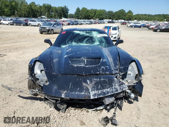 2019 Chevrolet Corvette Z06 2LZ with VIN 1G1YS2D67K5605381, listed as a Copart auction lot 74123374 with 19,094 mi miles and Salvage Title. Bid and sale history available at carsss.com. Image 5.