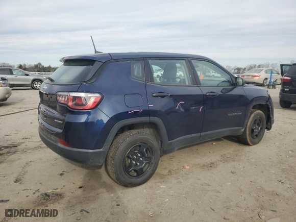 2020 Jeep Compass Sport with VIN 3C4NJDAB0LT149770, listed as a Copart auction lot 45551475 with 48,326 mi miles and Salvage Title. Bid and sale history available at carsss.com. Image 3.