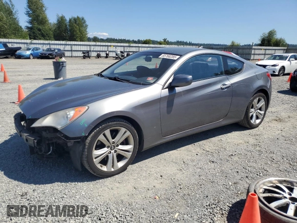 2010 Hyundai Genesis Coupe Premium with VIN KMHHT6KD4AU014924, listed as a Copart auction lot 65768285 with 72,106 mi miles and Salvage title. Bid and sale history available at DreamBid. Image 1.