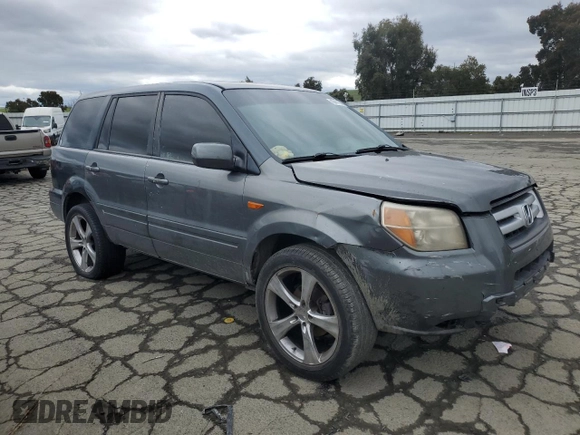 2005 Honda Pilot LX with VIN 2HKYF18155H525957, listed as a Copart auction lot 43411845 with Not provided miles and Salvage title. Bid and sale history available at DreamBid. Image 4.