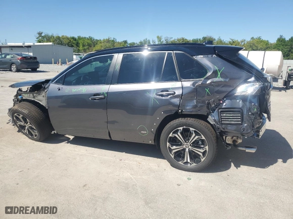 2025 Toyota RAV4 Prime XSE with VIN JTMEB3FV7SD235723, listed as a Copart auction lot 48920295 with 1,082 mi miles and Salvage Title. Bid and sale history available at carsss.com. Image 2.