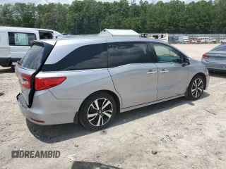 2019 Honda Odyssey Elite with VIN 5FNRL6H92KB061102, listed as a Copart auction lot 62653025 with 78,083 mi miles and Salvage title. Bid and sale history available at DreamBid. Image 3.