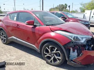 2018 Toyota C-HR XLE with VIN NMTKHMBX2JR043321, listed as a IAAI auction lot 41773764 with 53,800 mi miles. Bid and sale history available at carsss.com. Image 1.