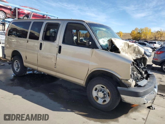 2007 Chevrolet Express Passenger with VIN 1GAHG35U371139158, listed as a Copart auction lot 77185544 with Not provided miles and Salvage title. Bid and sale history available at DreamBid. Image 4.