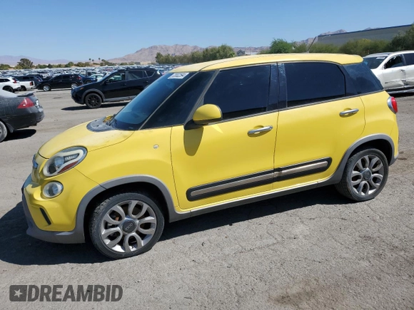 2014 FIAT 500L Trekking with VIN ZFBCFADH4EZ028911, listed as a Copart auction lot 72002594 with 59,245 mi miles and Salvage Title. Bid and sale history available at DreamBid. Image 1.