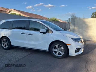 2020 Honda Odyssey EX-L z VIN 5FNRL6H70LB066458, wystawiony jako Copart lot #59820815 z przebiegiem 76 255 mil mil oraz Szkoda całkowita • Salvage title. Historia ofert i sprzedaży dostępna na DreamBid. Obrazek 1.