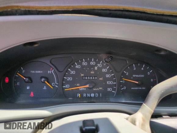 1997 Mercury Sable GS with VIN 1MELM50U2VA600052, listed as a Copart auction lot 58556795 with 65,848 mi miles and Salvage title. Bid and sale history available at DreamBid. Image 9.