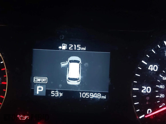 2019 Kia Sorento LX V6 with VIN 5XYPG4A57KG601463, listed as a IAAI auction lot 41358620 with 105,948 mi miles. Bid and sale history available at carsss.com. Image 16.