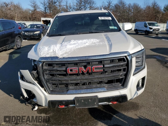 2021 GMC Yukon AT4 with VIN 1GKS2CKD4MR206593, listed as a Copart auction lot 42100765 with 75,930 mi miles and Salvage Title. Bid and sale history available at carsss.com. Image 5.