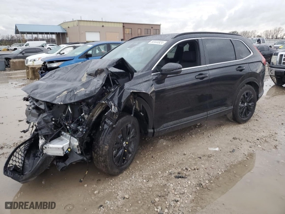 2025 Honda CR-V Hybrid Sport Touring with VIN 5J6RS6H90SL017562, listed as a Copart auction lot 80444924 with 0 mi miles and Salvage Title. Bid and sale history available at carsss.com. Image 1.