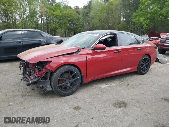 2019 Honda Accord Sport with VIN 1HGCV1F38KA063187, listed as a Copart auction lot 51850505 with 110,558 mi miles and Salvage Title. Bid and sale history available at DreamBid. Image 1.