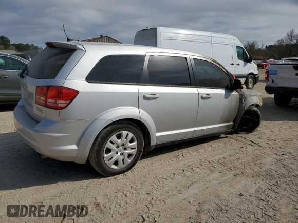 2014 Dodge Journey SE with VIN 3C4PDCAB6ET197562, listed as a Copart auction lot 44533405 with Not Provided miles and Salvage Title. Bid and sale history available at carsss.com. Image 3.