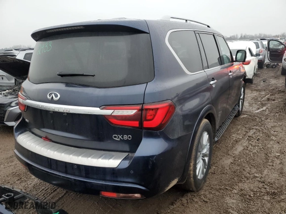 2020 Infiniti QX80 LUXE with VIN JN8AZ2NE1L9254847, listed as a Copart auction lot 85972794 with NaN miles and Salvage Title. Bid and sale history available at carsss.com. Image 3.