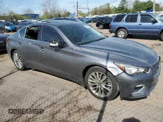 2022 Infiniti Q50 Luxe z VIN JN1EV7BRXNM342229, wystawiony jako Copart lot #53464005 z przebiegiem 14 194 mil mil oraz Szkoda całkowita • Salvage title. Historia ofert i sprzedaży dostępna na DreamBid. Obrazek 4.
