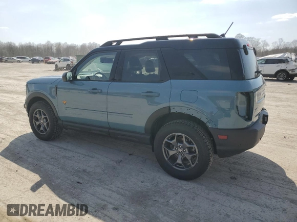 2021 Ford Bronco Sport Badlands z VIN 3FMCR9D92MRA00695, wystawiony jako Copart lot #53674135 z przebiegiem 51 742 mil mil oraz Szkoda całkowita • Salvage title. Historia ofert i sprzedaży dostępna na DreamBid. Obrazek 2.