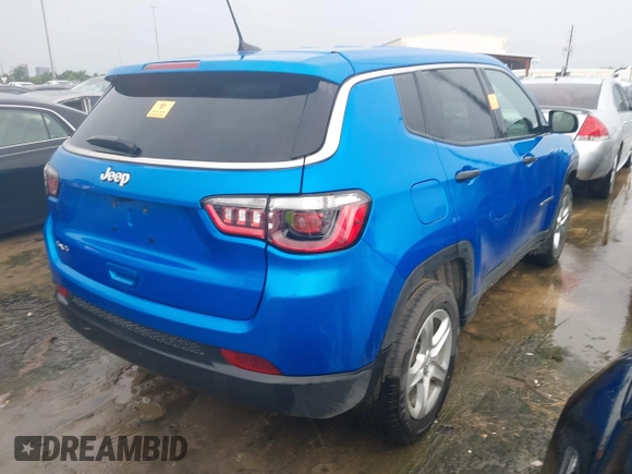 2023 Jeep Compass Sport with VIN 3C4NJDAN1PT509922, listed as a IAAI auction lot 42327048 with 26,598 mi miles and . Bid and sale history available at DreamBid. Image 4.