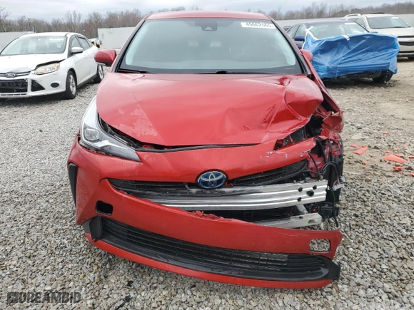 2019 Toyota Prius L Eco with VIN JTDKARFU8K3068844, listed as a Copart auction lot 49662565 with 104,366 mi miles and Salvage Title. Bid and sale history available at carsss.com. Image 5.