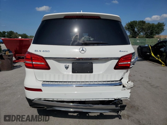 2019 Mercedes-Benz GLS 450 with VIN 4JGDF6EE5KB224357, listed as a Copart auction lot 56689304 with 84,243 mi miles and Salvage Title. Bid and sale history available at DreamBid. Image 6.