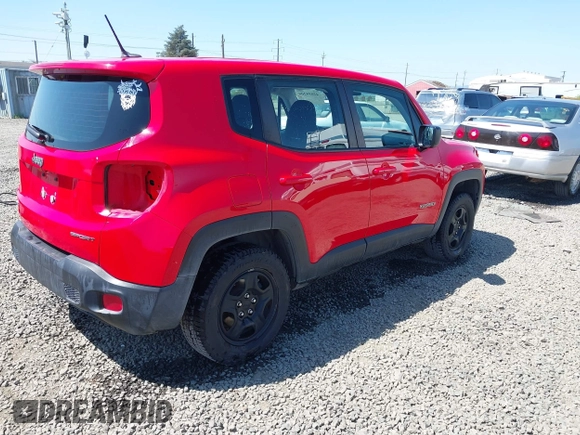 2017 Jeep Renegade Sport z VIN ZACCJBAB8HPG03001, wystawiony jako IAAI lot #42058209 z przebiegiem 80 655 mil mil oraz . Historia ofert i sprzedaży dostępna na DreamBid. Obrazek 4.