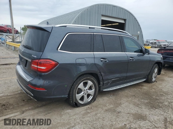 2017 Mercedes-Benz GLS 450 with VIN 4JGDF6EE1HA758356, listed as a Copart auction lot 55816615 with 104,840 mi miles and Salvage title. Bid and sale history available at DreamBid. Image 3.