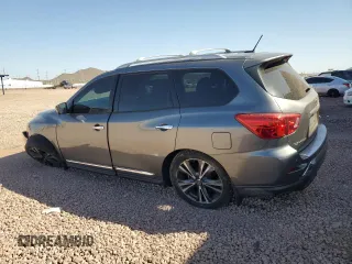 2018 Nissan Pathfinder Platinum z VIN 5N1DR2MN5JC644324, wystawiony jako Copart lot #47608265 z przebiegiem 116 157 mil mil oraz Szkoda całkowita • Salvage title. Historia ofert i sprzedaży dostępna na DreamBid. Obrazek 2.