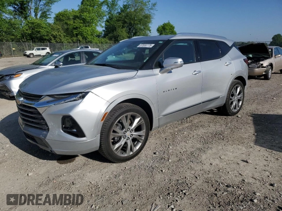 2020 Chevrolet Blazer Premier with VIN 3GNKBFRS0LS716394, listed as a Copart auction lot 57030775 with 54,665 mi miles and Salvage title. Bid and sale history available at DreamBid. Image 1.