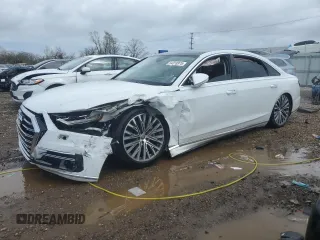 2019 Audi A8 z VIN WAU8DAF87KN018640, wystawiony jako Copart lot #54318975 z przebiegiem Nie podano mil oraz Szkody całkowita. Historia ofert i sprzedaży dostępna na DreamBid. Obrazek 1.