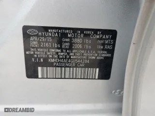 2016 Hyundai Elantra Value Edition with VIN KMHDH4AE4GU544284, listed as a Copart auction lot 43077145 with 87,556 mi miles and Clean Title. Bid and sale history available at carsss.com. Image 12.