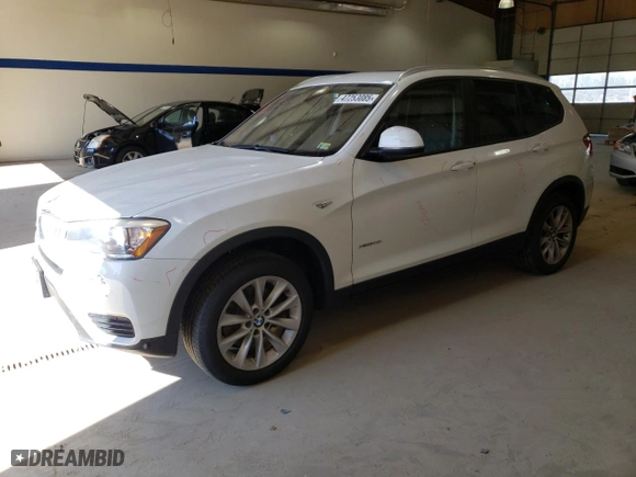 2016 BMW X3 xDrive28i with VIN 5UXWX9C56G0D65800, listed as a Copart auction lot 47253085 with 109,001 mi miles and Salvage Title. Bid and sale history available at carsss.com. Image 1.